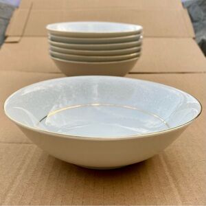 Vtg Embassy Touch of Gold Dessert Bowls Japan 18K Gold Trim (7 AVAILABLE)